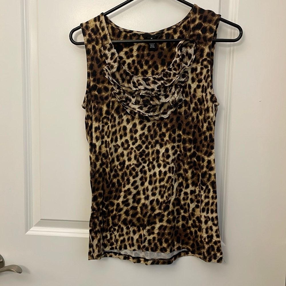 Cute cheetah print tank top